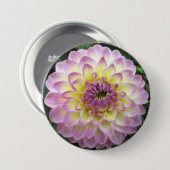 Vivid Lavender Creme Dahlia Ronde Button 7,6 Cm (Voorkant /achterkant)