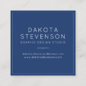 Vivid Marble | Monogram kleurrijke oude Waterverf Vierkante Visitekaartje (Achterkant)