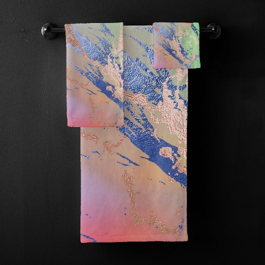 Vivid Marble | Waterverf van kleurrijk gebalste pa Bad Handdoek
