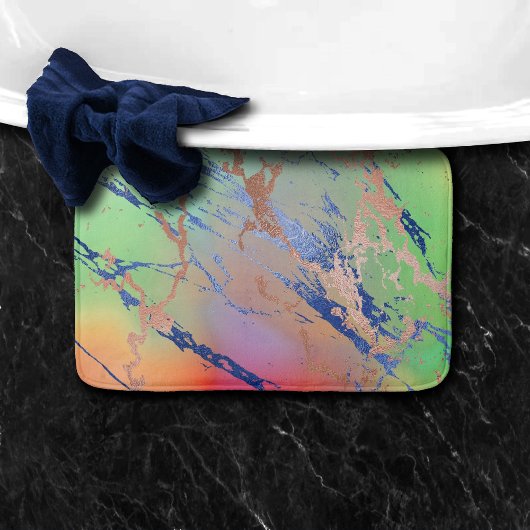 Vivid Marble | Waterverf van kleurrijk gebalste pa Badmat