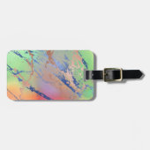 Vivid Marble | Waterverf van kleurrijk gebalste pa Bagagelabel (Voorkant horizontaal)