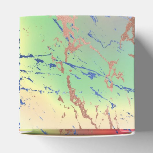 Vivid Marble | Waterverf van kleurrijk gebalste pa Bedankdoosjes (Bovenkant)