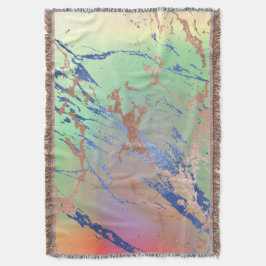 Vivid Marble | Waterverf van kleurrijk gebalste pa Deken