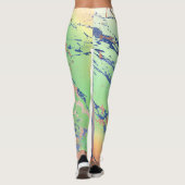 Vivid Marble | Waterverf van kleurrijk gebalste pa Leggings (Achterkant)