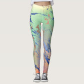 Vivid Marble | Waterverf van kleurrijk gebalste pa Leggings (Voorkant)