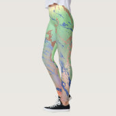Vivid Marble | Waterverf van kleurrijk gebalste pa Leggings (Links)
