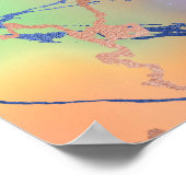 Vivid Marble | Waterverf van kleurrijk gebalste pa Poster (Hoek)