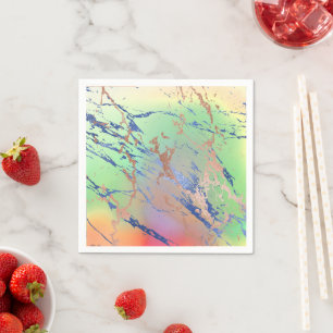 Vivid Marble Waterverf van kleurrijk gebalste pa Servet