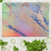 Vivid Marble | Waterverf van kleurrijk gebalste pa Theedoek (Gevouwen)