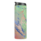 Vivid Marble | Waterverf van kleurrijk gebalste pa Thermosbeker (Geroteerd rechts)