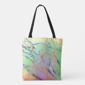 Vivid Marble | Waterverf van kleurrijk gebalste pa Tote Bag (Achterkant)