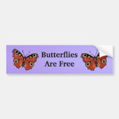 Vivid Monarch Butterfly Paars Bumpersticker (Voorkant)