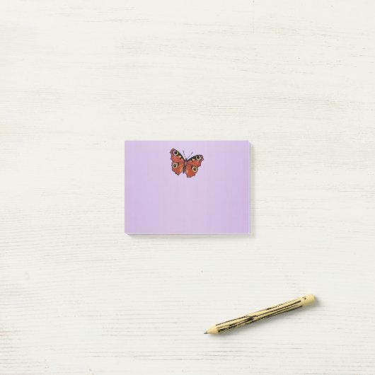  Vivid Monarch Butterfly Paars Post-it® Notes (Op bureau)