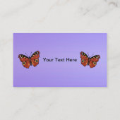  Vivid Monarch Butterfly Paars Visitekaartje (Achterkant)