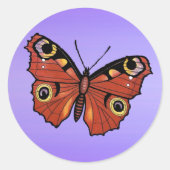 Vivid Monarch Butterfly Ronde Sticker (Voorkant)