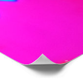 Vivid Neon Abstracte kunst in beweging Poster (Hoek)