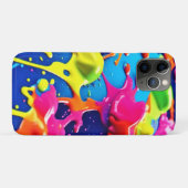 Vivid Neon Paint Splatter Explosion Art Case-Mate iPhone Case (Achterkant (horizontaal))