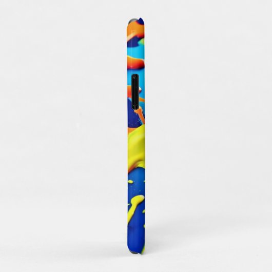 Vivid Neon Paint Splatter Explosion Art Case-Mate iPhone Case (Achterkant/rechts)