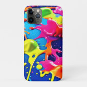 Vivid Neon Paint Splatter Explosion Art Case-Mate iPhone Case (Achterkant)