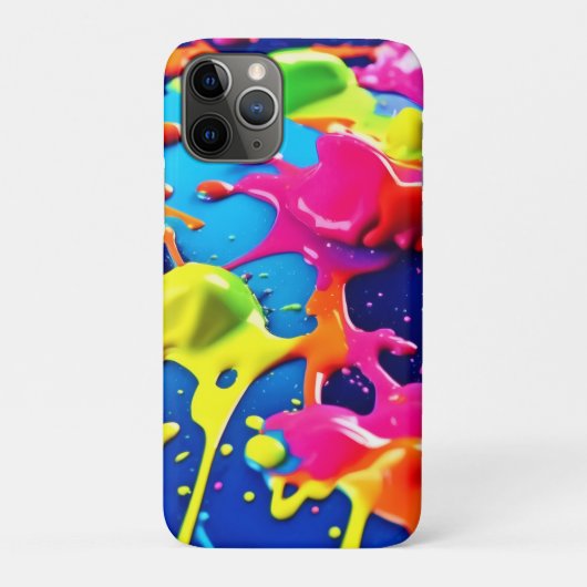 Vivid Neon Paint Splatter Explosion Art Case-Mate iPhone Case (Achterkant)