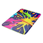 Vivid Neon Splashes Badmat (Gekanteld)