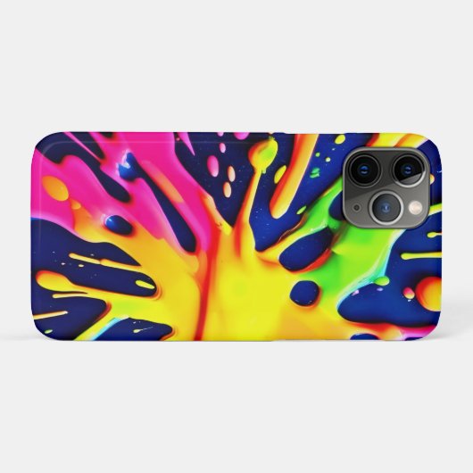 Vivid Neon Splashes Case-Mate iPhone Case (Achterkant (horizontaal))