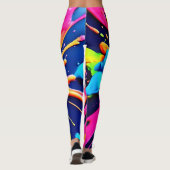 Vivid Neon Splashes Leggings (Achterkant)