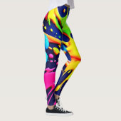 Vivid Neon Splashes Leggings (Rechts)