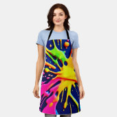 Vivid Neon Splashes Schort (Gedragen)