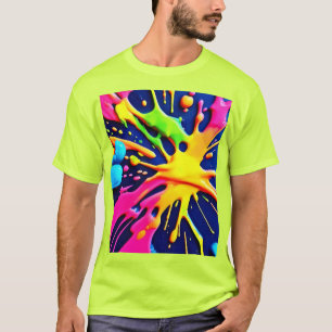 Vivid Neon Splashes T-shirt