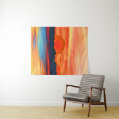 Vivid Ocean Sunset in Fiery Oranje Wandkleed (In Situ (horizontaal))