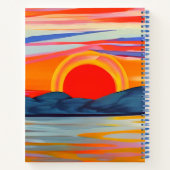 Vivid Ocean Sunset Over Mountains Notitieboek (Achterkant)