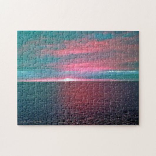 Vivid Ocean Sunset Puzzle Legpuzzel (Horizontaal)