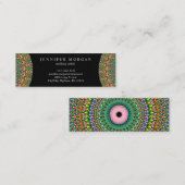 Vivid Oerwoud Garden Mandala Mini Visitekaartje (Voorkant / Achterkant)