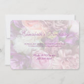 Vivid Orchid Birthday Party Invitation Kaart (Achterkant)