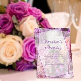 Vivid Orchid Garden Birthday Invitation Card Bedankkaart