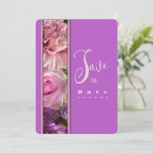 Vivid Orchid Save the Date  Kaart (Staand voorkant)
