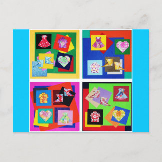 Vivid Origami Art Briefkaart