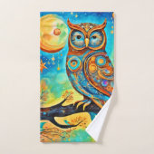 Vivid Owl Celestials: Wonder en Magie Bad Handdoek (Handdoek)