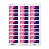 Vivid Paars Modern Spring Floral Bouquet Wedding Etiket (Full Sheet)