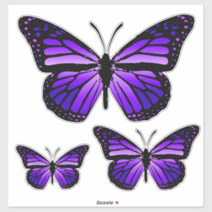 Vivid Paars monarch Butterflies Sticker