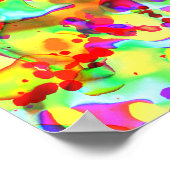 Vivid Palette: Levendige contrasten Abstract kunst Poster (Hoek)