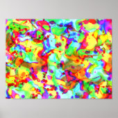 Vivid Palette: Levendige contrasten Abstract kunst Poster (Voorkant)