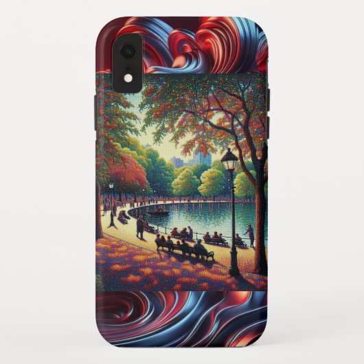 "Vivid Park: Kleurrijke achtergrond iPhone Case" Case-Mate iPhone Case (Achterkant)