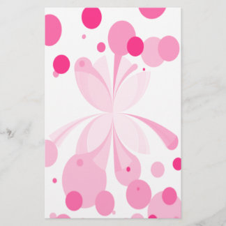 Vivid Pink Abstract Butterfly Stationery Briefpapier