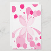 Vivid Pink Abstract Butterfly Stationery Briefpapier (Voorkant / Achterkant)