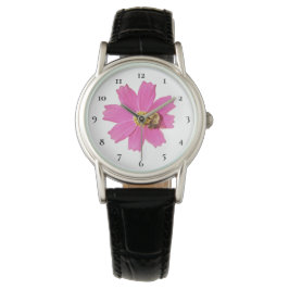 Vivid Pink Cosmos Flower Watch Horloge