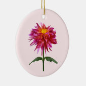 Vivid Pink Dahlia Keramisch Ornament (Rechts)