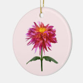Vivid Pink Dahlia Keramisch Ornament (Links)
