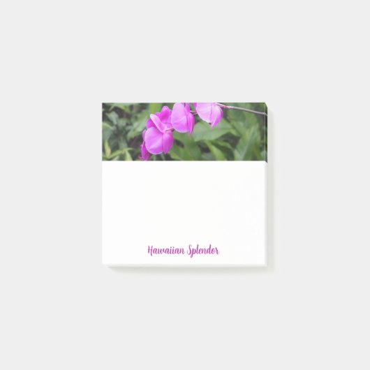 Vivid Pink Hawaiian Flowers Square Post-it® Notes (Voorkant)
